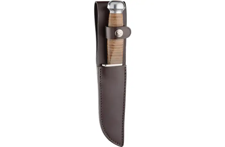 Boker 621/13 Fox Leather Hunter Drop Fixed Blade Knife - view 3